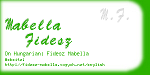 mabella fidesz business card